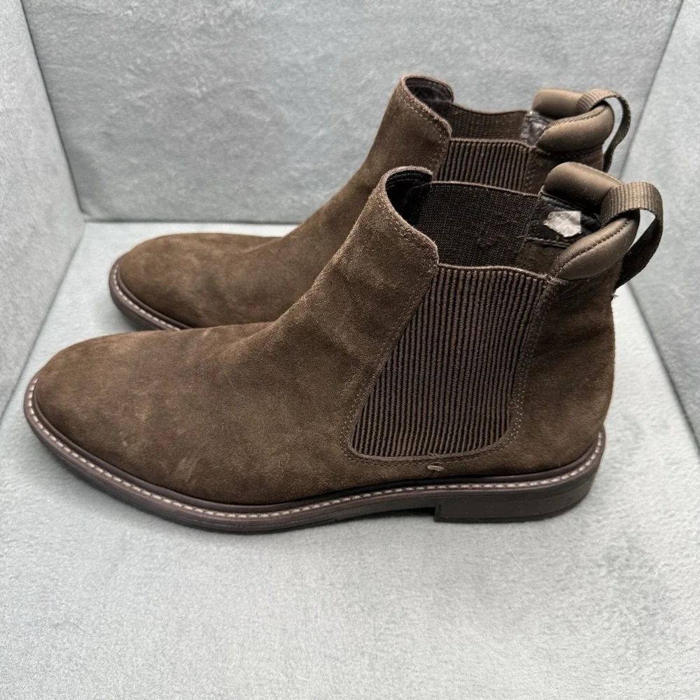 Clarks Clarkdale Hall Chelsea Boots Men's 9.5 M Brown Suede Ankle Boots